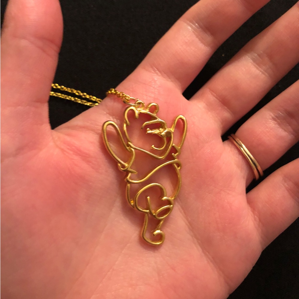 SOLD! ❌ on another site. Signed Disney gold Winnie the Pooh 925 chain necklace - Picture 6 of 7